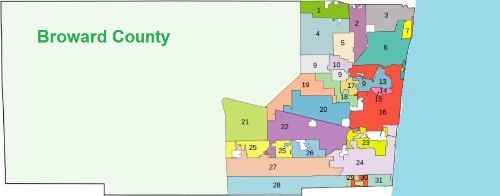 map of broward county, florida